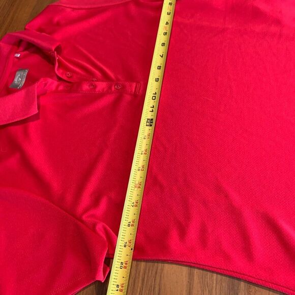 Calloway womens' classic golf/pickle ball/tennis pull on polo shirt, sz L red - Picture 5 of 15